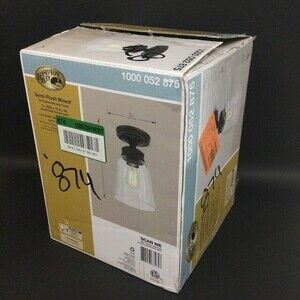 Hampton Bay-Semi-Flush Mount-Oil-Rubbed Bronze Finish-1000 052 875-Missing Glass